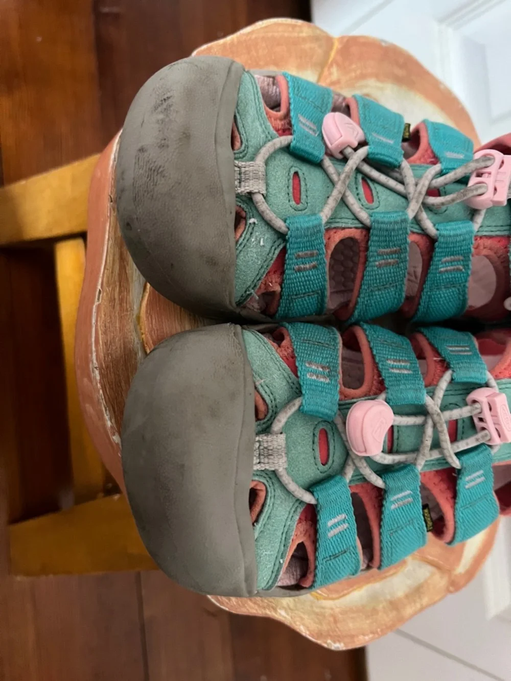 Keen Kids Teal and Coral Closed-Toe Sport Sandals